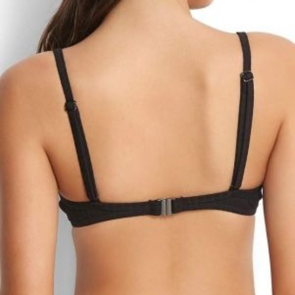 NWT Seafolly Inka Rib Sweetheart Bustier in Black - Picture 2 of 14